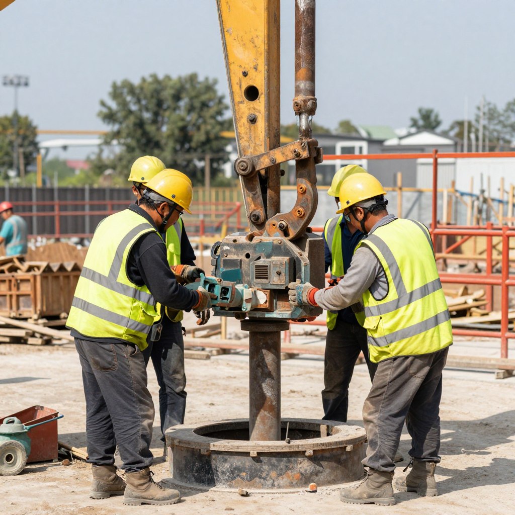 Jasa bore pile manual PT Wijayaborepile dengan pekerja ahli